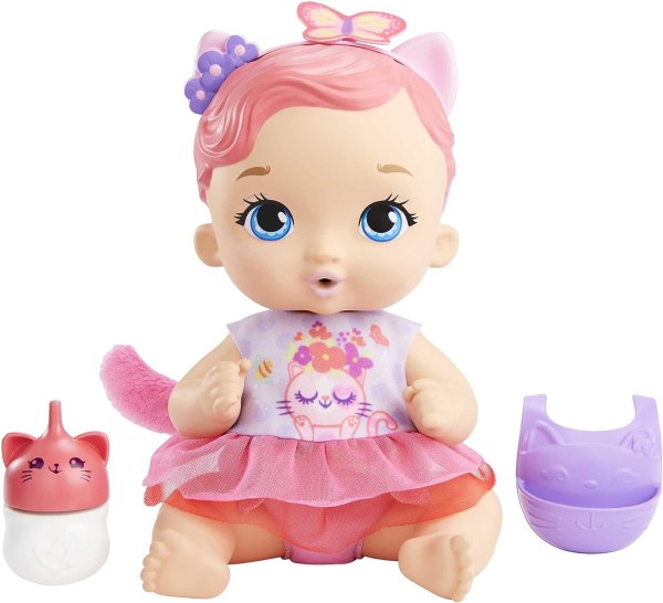 Mattel My Garden Baby Bobasek kotek Karmienie i Przewijanie Różowy GYP09 HHL21