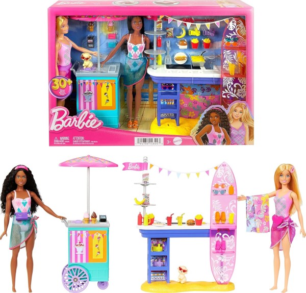 Mattel Barbie Dzień nad Morzem Zestaw 2 Lalki HNK99
