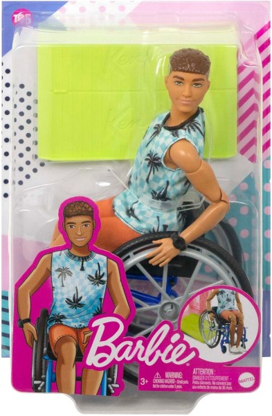 Mattel Lalka Barbie Fashionistas Ken na Wózku Inwalidzkim HJT59