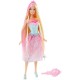 Mattel Barbie Kraina Długowłosych Długowłosa Księżniczka Blondynka DKB56 DKB60 - zdjęcie nr 1