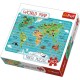 Trefl Puzzle Mapa Świata 80 Elementów 91405 - zdjęcie nr 1
