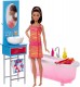 Mattel Barbie Lalka z Łazienką Wanną DVX51 DVX53 - zdjęcie nr 1
