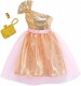 Mattel Barbie Modne Kreacje Sukienka Złota FND47 FKT10 - zdjęcie nr 1
