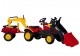 Traktor z Przyczepą i Łyżką Benson Czerwony Na Pedały - zdjęcie nr 1