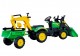Traktor z Przyczepą i Łyżką Koparka  Benson Zielony Na Pedały - zdjęcie nr 2