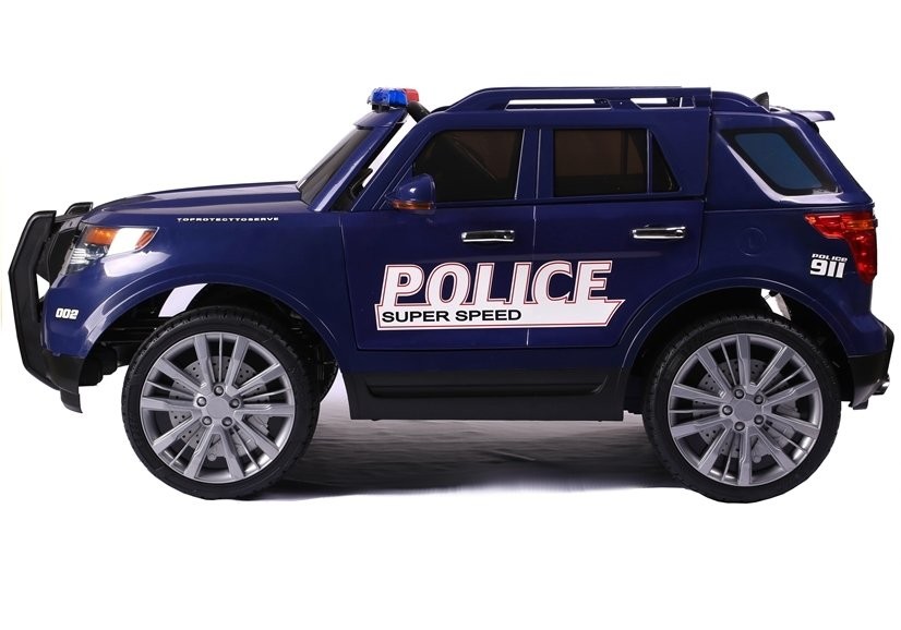 Синяя полицейская машина. Электромобиль детский Police super Speed. JM 2189 полицейский электромобиль. Детская электромашинка полицейский джип. Синяя Полицейская машина игрушка.