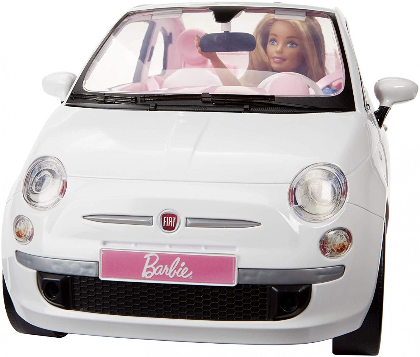 Barbie auto dla lalki Fiat 500 + lalka FVR07 FVR07 GUGU