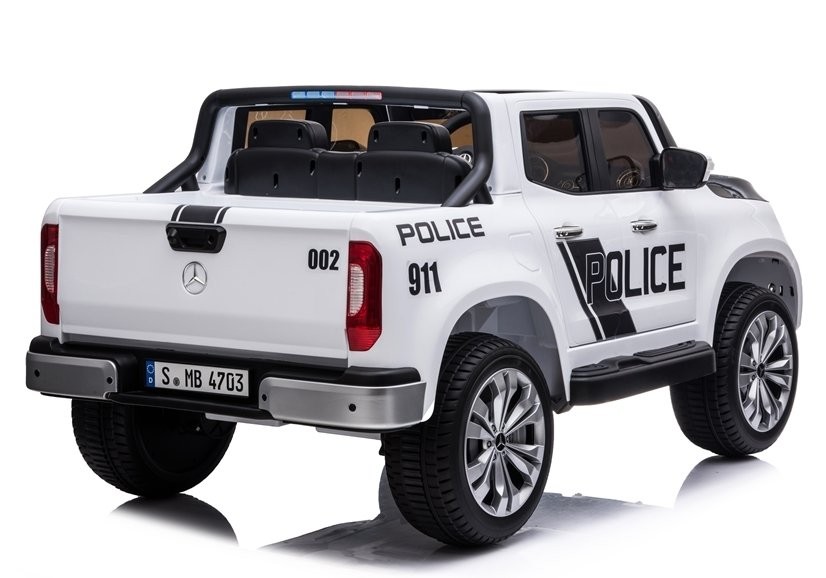 Auto Mercedes X XMX606 Policja Biały na Akumulator