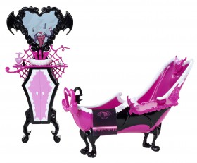 Mattel Monster High Łazienka Draculaury Upiorne akcesoria X3658 X3660