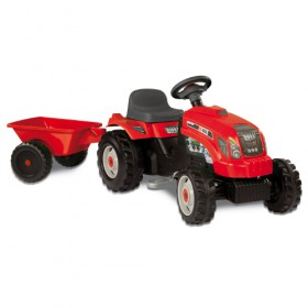 Smoby Traktor Czerwony z Przyczepą 76000033045