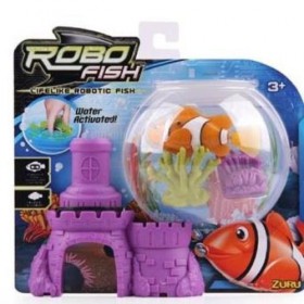 Zuru Robo-Fish Rybka i 2 Koralowce i Zamek Pomarańczowy Blazenek 2539