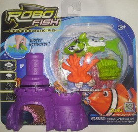 Zuru Robo-Fish Rybka i 2 Koralowce i Zamek Drapieżnik Zielony 2539