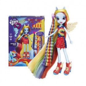 Hasbro My Little Pony Tęczowa Lalka Equestria Rainbow Dash + warkocze A5044