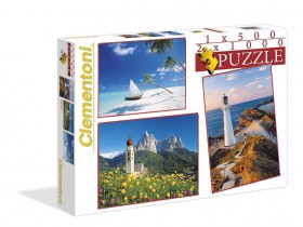 Clementoni Puzzle 500el. + 2x1000el. Krajobraz 08104