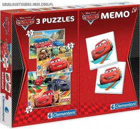 Clementoni Puzzle Memo Pocket Auta 2x20el. + 100 Elementów 07802