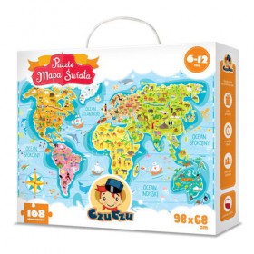 CzuCzu Puzzle Mapa Świata 168 Elementów 336269