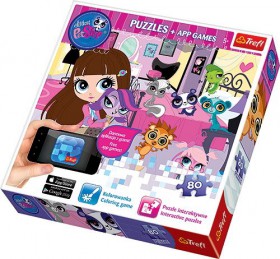 Trefl Puzzle i Aplikacje Littlest Pet Shop Wieczorne Zabawy 80 Elementów 75101