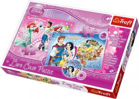 Trefl Puzzle Lumi Color Arielka i Królewna Śnieżka 50 Elementów 16500