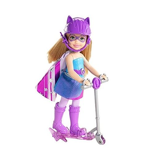 Mattel Barbie Super Księżniczki Chelsea na Hulajnodze Fioletowa CDY68 CDY70