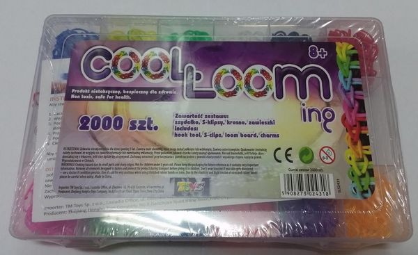 TM Toys Cool Loom Gumki Zestaw 12 Kolorów 2000 szt. 2431