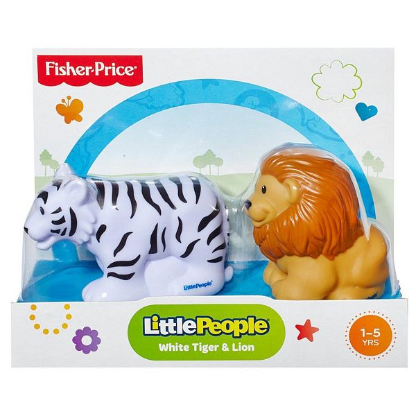 Fisher Price Little People Zwierzaki Tropikalne Biały Tygrys i Lew BGC53