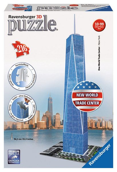 Ravensburger Puzzle 3D Jedno World Trade Center 216 Elementów 125623