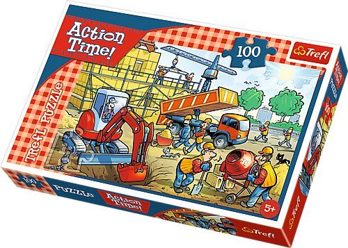 Trefl Puzzle Action Time! Na Budowie 100 Elementów 16263