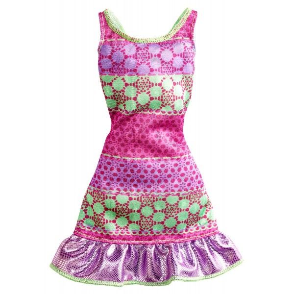 Mattel Barbie Fashionistas Różowo-zielona Sukienka N4875 BCN50