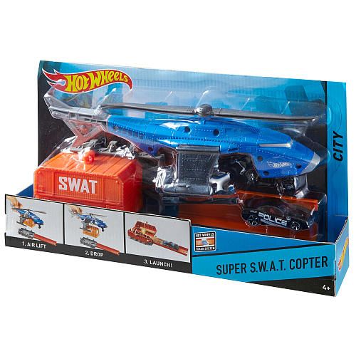 Mattel Hot Wheels Super Pojazd Helikopter S.W.A.T. CJR34 CDK80