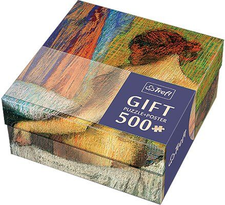 Trefl Puzzle 500 Elementów Gift puzzle + plakat: Edgar Degas: Po Kąpieli 37216