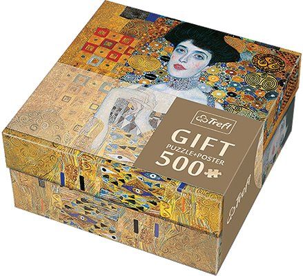 Trefl Puzzle 500 Elementów Gift puzzle + plakat: G. Klimt: Portret Bloch-Bauer I 37217