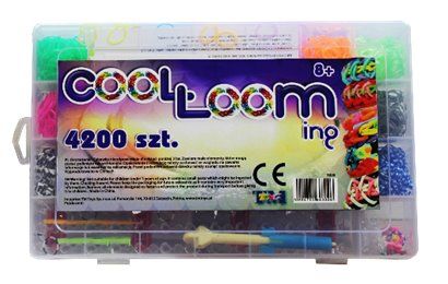 Gumki Cool Loom Duży zestaw do plecenia bransoletek 4200szt. - 21 kolorów JLS2432