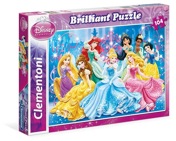 Clementoni Puzzle Brilliant Księżniczki 104 Elementów 20128