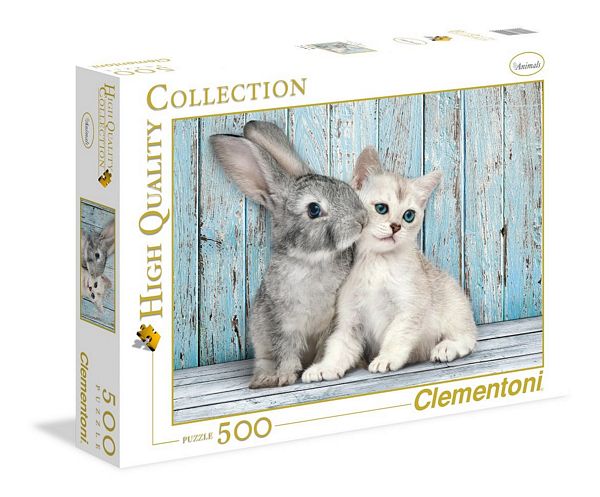 Clementoni Puzzle High Quality Collection Kot i królik 500 Elementów 35004