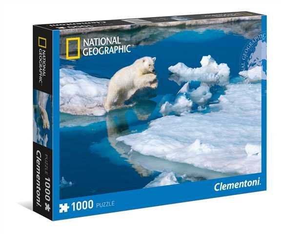Clementoni Puzzle National Geographic Niedźwiedź Polarny 1000 Elementów 39304