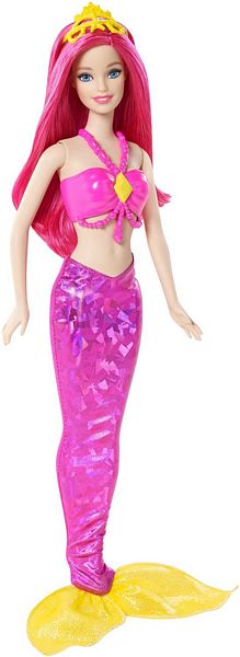Mattel Barbie Syrenka ze Świata Fantazji Barbie Różowa CFF28 CFF29