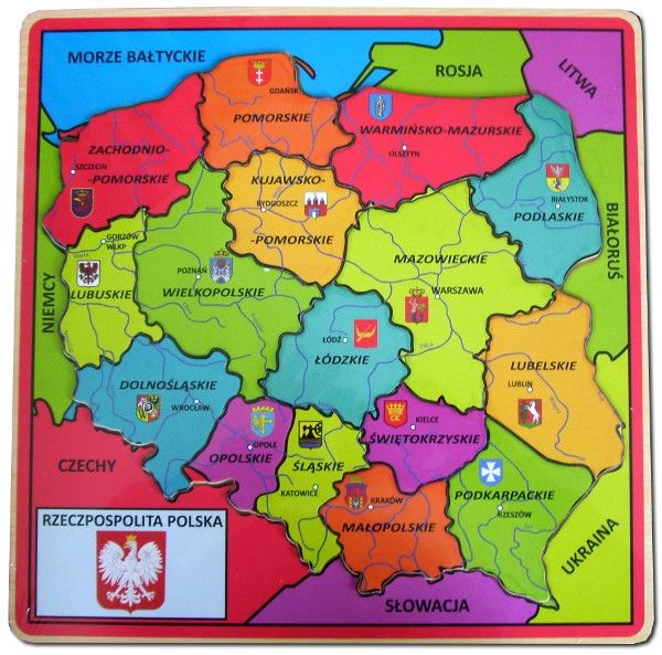 Brimarex Drewniana Mapa Polski 1563460
