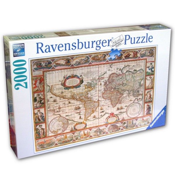 Ravensburger Puzzle Mapa Świata 2000 Elementów 166336