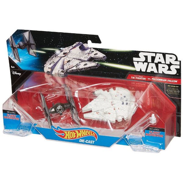 Mattel Hot Wheels Star Wars Statek Kosmiczny Dwupak Tie Fighter & Millennium Falcon CGW90 CGW95