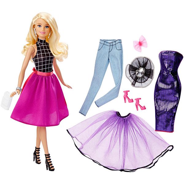 Mattel Barbie Modowe Przebieranki Barbie DJW57 DJW58