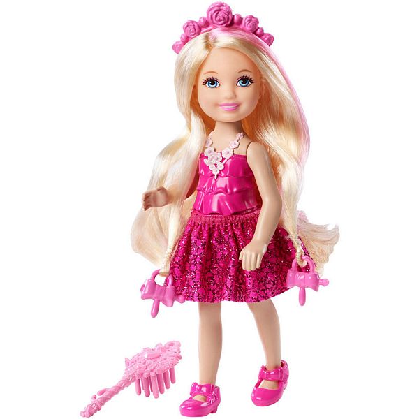Mattel Barbie Kraina Długowłosych Długowłosa Chelsea Blondynka DKB54 DKB57