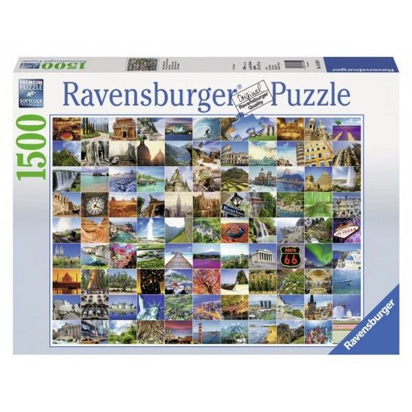 Ravensburger Puzzle 99 pięknych miejsc na Ziemi 1500 Elementów 163199