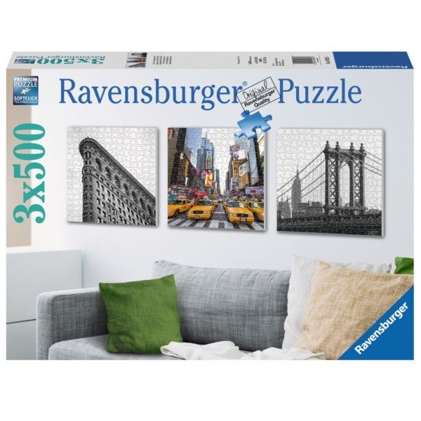 Ravensburger Puzzle Nowy Jork 3x500 Elementów 199235