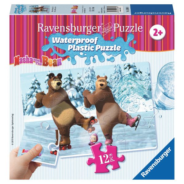 Ravensburger Puzzle Masza i niedźwiedź Na lodzie 12 Elementów 056064