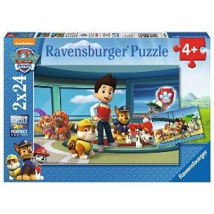Ravensburger Puzzle Psi Patrol Rubble i Przyjaciele 2x24 Elementów 090853