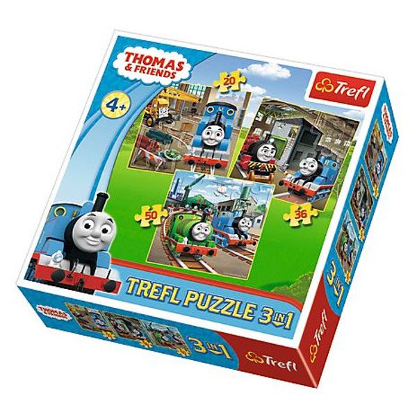 Trefl Puzzle 3w1 Tomek rusza do akcji 34821
