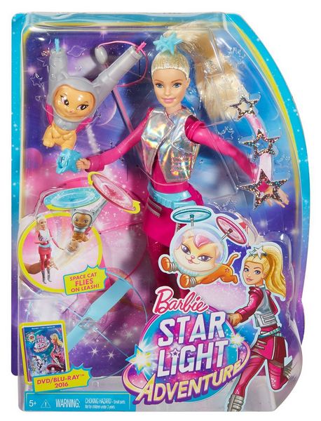 Mattel Barbie Gwiezdna Przygoda Barbie i latający kotek DWD24