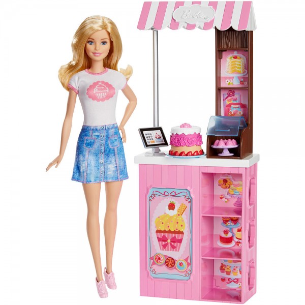 Mattel Barbie  Ministoisko z Babeczkami i Barbie DNC70 DMC35