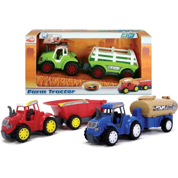 Dickie Traktor Farm z Przyczepą Niebieski 203473036