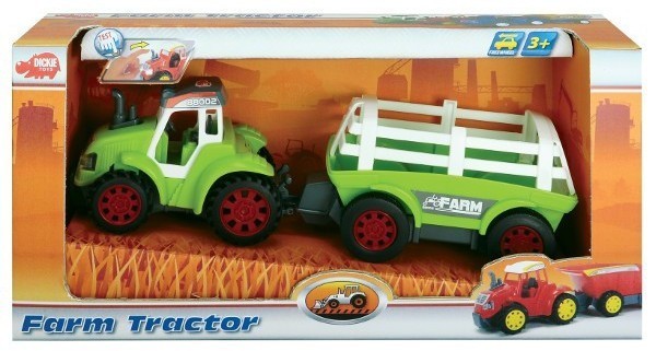 Dickie Traktor Farm z Przyczepą Zielony 203473036
